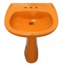 Mexican Talavera Pedestal Sink Mostaza